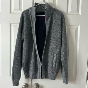 Sugar XL  light gray and dark gray texture men’s cardigan